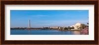 Cherry blossoms at the Tidal Basin, Jefferson Memorial, Washington Monument, National Mall, Washington DC, USA Fine Art Print