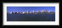 Skyscrapers along a lake, Lake Merritt, Oakland, California, USA Fine Art Print