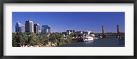 Downtown and Tower Bridge, Sacramento, CA, USA Fine Art Print