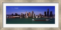 Buildings at the waterfront, Detroit, Michigan Fine Art Print