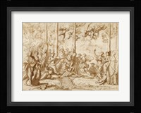 Apollo and the Muses on Mount Parnassus Framed Print