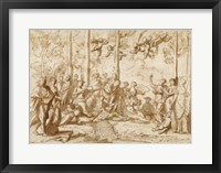 Apollo and the Muses on Mount Parnassus Framed Print