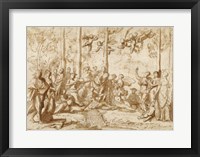 Apollo and the Muses on Mount Parnassus Framed Print