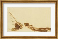 Boats on Shore and in Water Fine Art Print