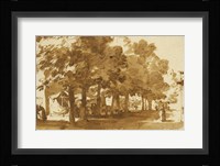 A Market Scene Under Trees in Katwijk Fine Art Print