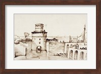 Landscape with a View of a Fortified Port Fine Art Print