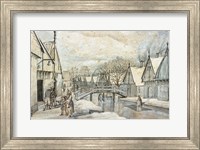 A Street in Jisp on a Winter's Day Fine Art Print