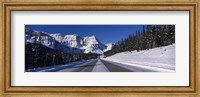 Canada, Alberta, Banff National Park, road, winter Fine Art Print