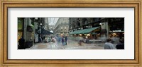Large group of people on the street, Milan, Italy Fine Art Print