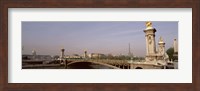 Bridge over a river, Alexandre III Bridge, Eiffel Tower, Paris, France Fine Art Print