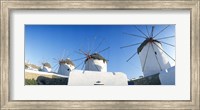 Windmills Santorini Island Greece Fine Art Print