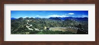 Fortified wall on a mountain, Great Wall Of China, Beijing, China Fine Art Print
