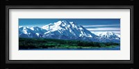 Snow covered mountain in Denali National Park AK Fine Art Print
