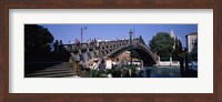 Tourists on a bridge, Accademia Bridge, Grand Canal, Venice, Veneto, Italy Fine Art Print