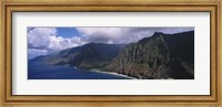Aerial view of the coast, Na Pali Coast, Kauai, Hawaii, USA Fine Art Print