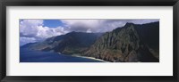 Aerial view of the coast, Na Pali Coast, Kauai, Hawaii, USA Fine Art Print