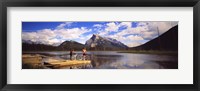 Mountain Bikers Vermilion Lakes Alberta Canada Fine Art Print