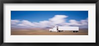 Truck on the road, Interstate 70, Green River, Utah Fine Art Print