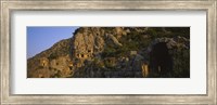 Tombs on a cliff, Lycian Rock Tomb, Antalya, Turkey Fine Art Print