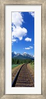 Rail Road Tracks Banff National Park Alberta Canada Fine Art Print