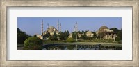 Garden in front of a mosque, Blue Mosque, Istanbul, Turkey Fine Art Print