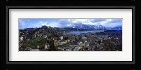 High angle view of a city, Chateau Gutsch, Lucerne, Switzerland Fine Art Print
