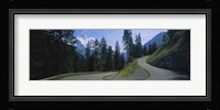 Empty road passing through mountains, Bernese Oberland, Switzerland Fine Art Print