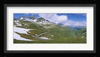 High angle view of a road passing through mountains, Grimsel Pass, Switzerland Fine Art Print