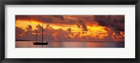 Boat at sunset Fine Art Print