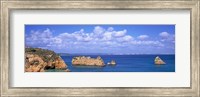 Panoramic View Of A Coastline, Southern Portugal, Algarve Region, Lagos, Portugal Fine Art Print