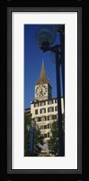 Low angle view of a clock tower, Zurich, Canton Of Zurich, Switzerland Fine Art Print