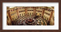 High angle view of a library reading room, Library of Congress, Washington DC, USA Fine Art Print