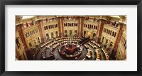 High angle view of a library reading room, Library of Congress, Washington DC, USA Fine Art Print