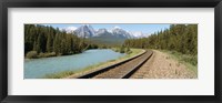 Railroad Tracks Bow River Alberta Canada Fine Art Print