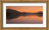 Lake Zug in the Evening Mt Rigi & Mt Pilatus  Switzerland Fine Art Print