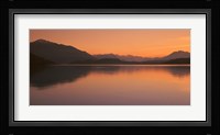 Lake Zug in the Evening Mt Rigi & Mt Pilatus  Switzerland Fine Art Print