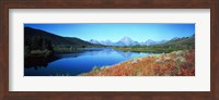Reflection of mountain in a river, Oxbow Bend, Teton Range, Grand Teton National Park, Wyoming, USA Fine Art Print
