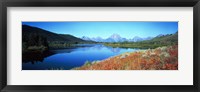 Reflection of mountain in a river, Oxbow Bend, Teton Range, Grand Teton National Park, Wyoming, USA Fine Art Print