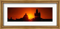Sunrise Tower Charles Bridge Czech Republic Fine Art Print