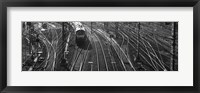 High angle view of a train on railroad track in a shunting yard, Germany Fine Art Print