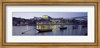 Boats In A River, Douro River, Porto, Portugal Fine Art Print
