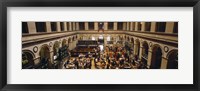 High angle view of a group people at a stock exchange, Paris Stock Exchange, Paris, France Fine Art Print