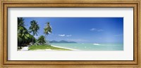 Palm trees on the beach, Penang State, Malaysia Fine Art Print