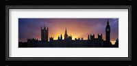 Sunset Houses of Parliament & Big Ben London England Fine Art Print