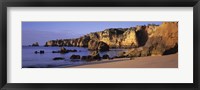 Portugal, Lagos, Algarve Region, Panoramic view of the beach and coastline Fine Art Print