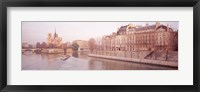 Buildings Near Seine River, Notre Dame, Paris, France Fine Art Print