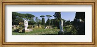 Ruins of statues in a garden, Ostia Antica, Rome, Italy Fine Art Print