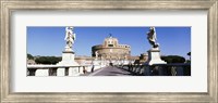 Statues on both sides of a bridge, St. Angels Castle, Rome, Italy Fine Art Print