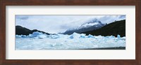 Glacier on a mountain range, Grey Glacier, Torres Del Paine National Park, Patagonia, Chile Fine Art Print