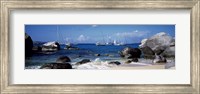 Sailboats in the sea, The Baths, Virgin Gorda, British Virgin Islands Fine Art Print